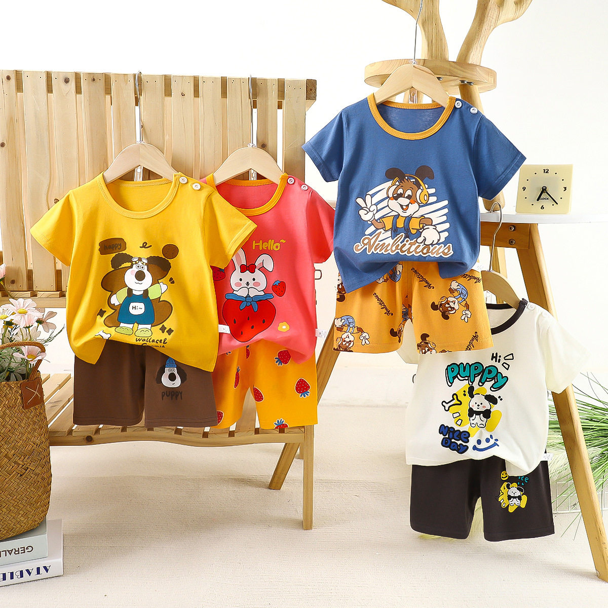 儿童短袖套装夏季纯棉男童衣服薄款新款女童t恤夏装宝宝童装,户外/登山/野营/旅行用品,作训外套/套装/野战套装,淘宝优惠券,粉丝福利购,淘宝优惠卷