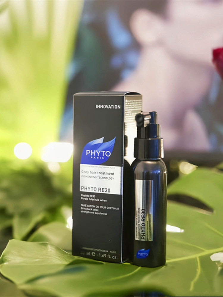 phyto发朵re30黑发新生喷雾50ml 植物肽类不含染料色素抑制灰白发
