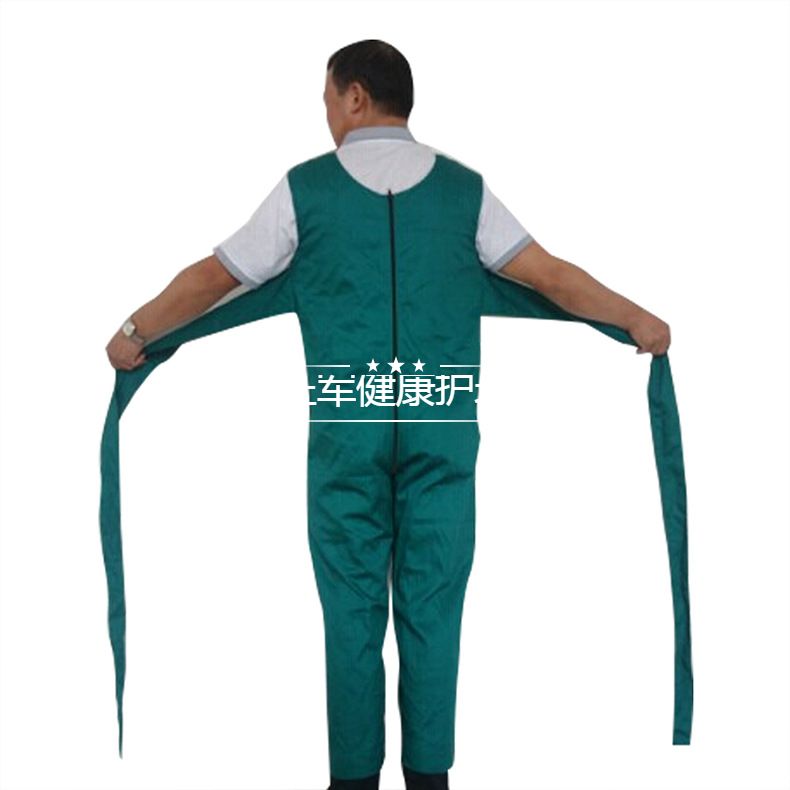 绿色连体约束衣躁动病人束缚衣老人院用防护捆绑服定制养老院护理
