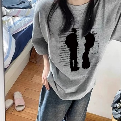 【100％纯棉】欧货正肩短袖t恤女