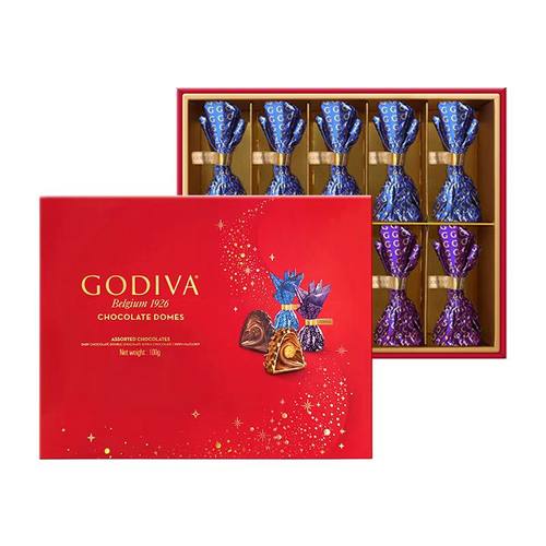 godiva歌帝梵臻粹巧克力礼盒10颗装圣诞礼物圣诞巧克力节日送女友