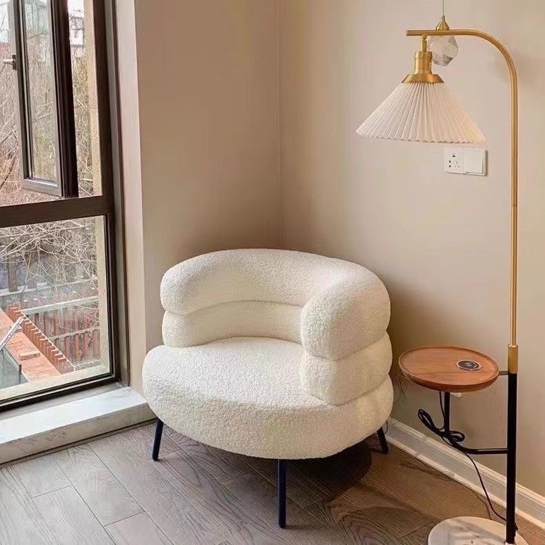 网红BOBO羊羔绒懒人沙发椅客厅卧室衣帽间单人沙发化妆椅梳妆台椅,住宅家具,沙发椅,淘宝优惠券,粉丝福利购,淘宝优惠卷