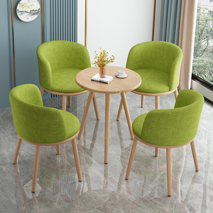 北欧沙发椅 家用简易沙发 大堂简约办公室接待洽谈布艺桌椅组合