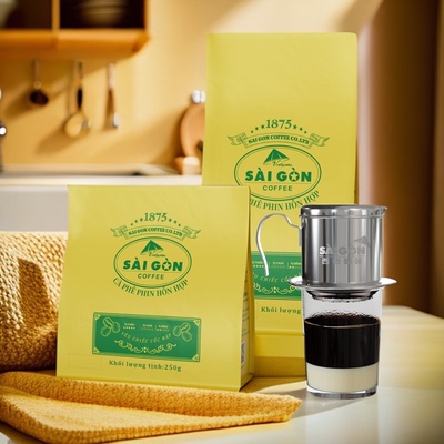 西贡越南经典滴漏咖啡粉深度烘焙复合研磨手冲意式拼配咖啡粉