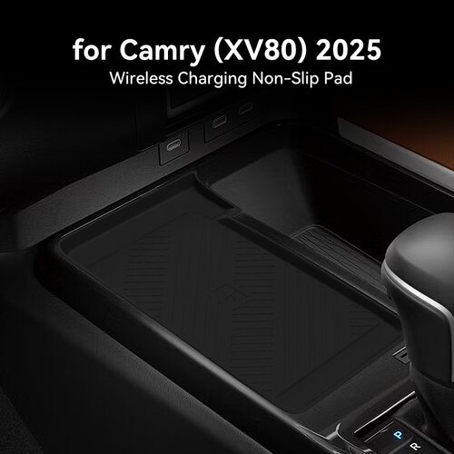 适用于25款凯美瑞XV80 Camry硅胶无线充垫防滑防尘充电垫内饰用品