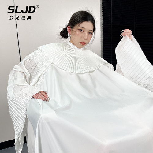 王里发围布同款理发店不沾发加大剪发围布发廊美发店专用定制logo