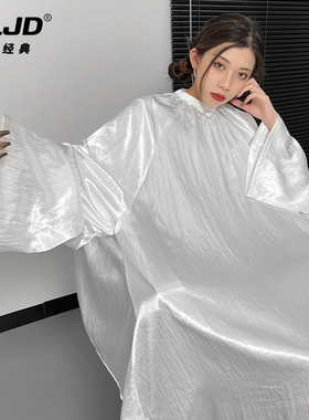 高档理发围布不沾发带袖剪头发围布发廊专用染发美发店网红潮白色