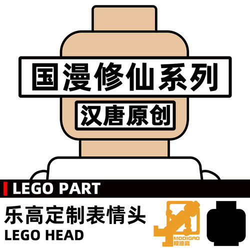 模迪高 乐高积木第三方人仔配件 小人表情头 国漫 仙侠 系列