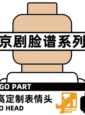 模迪高 LEGO乐高积木第三方人仔 小人表情头定制 京剧脸谱系列