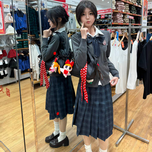 jk海苔制服格裙半身裙子女校供感