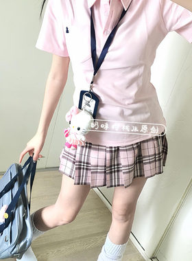 日系jk制服短袖POLO衫上衣女