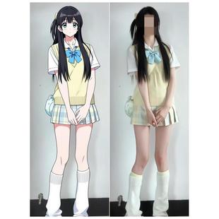 日系学院风甜美马甲背心上衣校供感百搭jk格裙 柚月JK原创制服套装