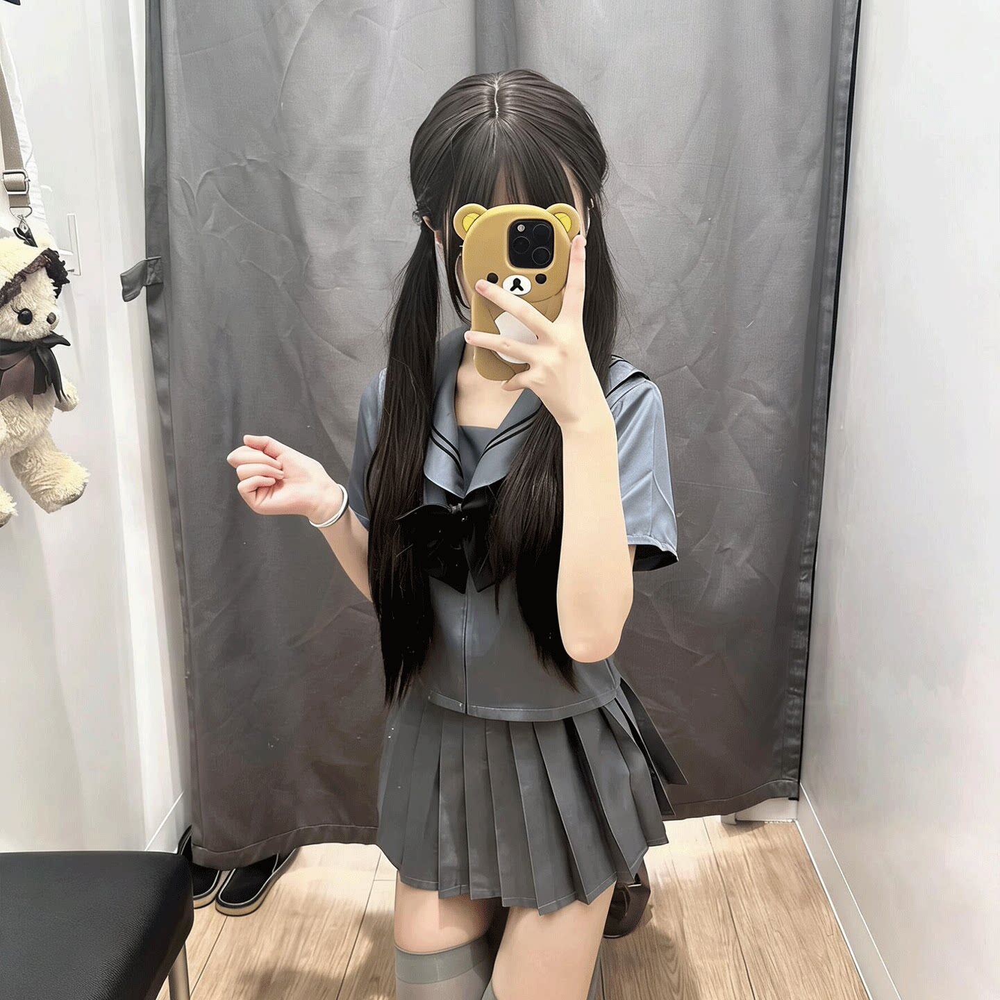 灰二本/日系JK制服水手服制服套装女生夏季海军领短袖短裙学院风