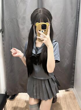 灰二本日系JK制服水手服制服套装