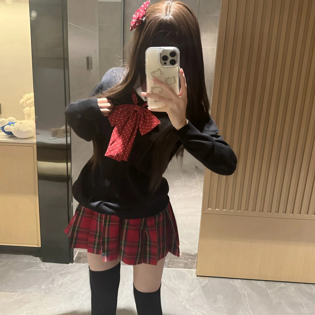 原创jk制服套装女秋冬学院风