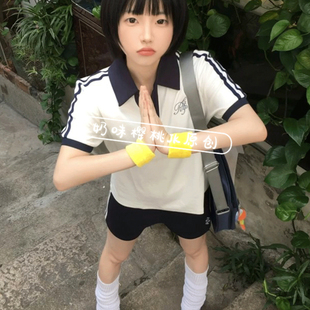 正版体操服制服套装女生夏季新款短袖短裤休闲运动校供感制服套装