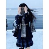 日系JK制服原创秋冬学院风西装 格裙衬衣 套装 外套针织开衫 毛衣衬衫