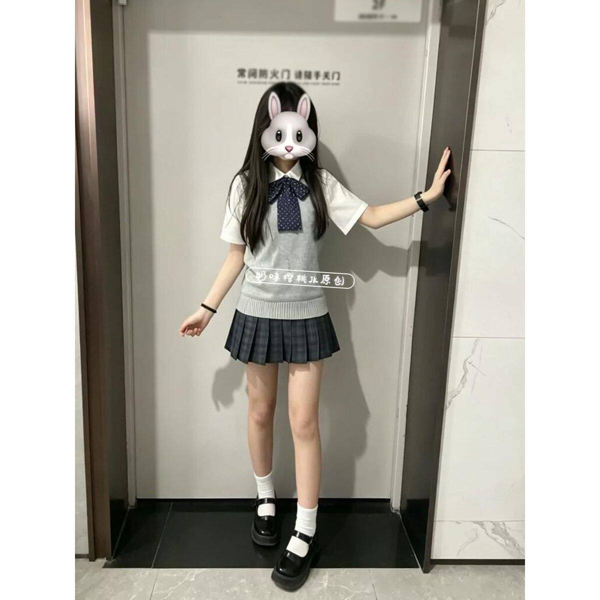 日系海苔JK格裙制服学院风套装图片