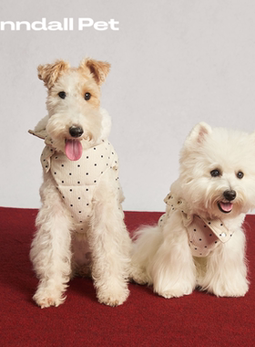 andall狗狗衣服保暖棉衣背心波点可爱中小型犬西高地泰迪宠物衣服