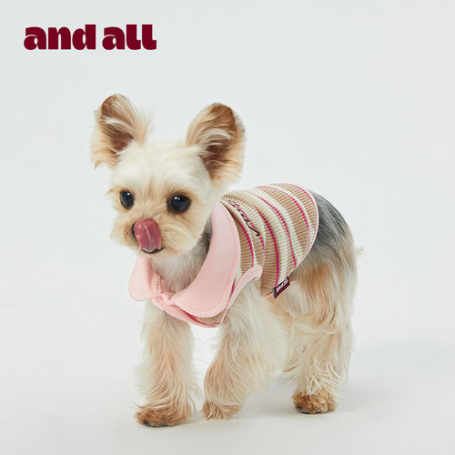 andall狗狗衣服polo衫条纹背心