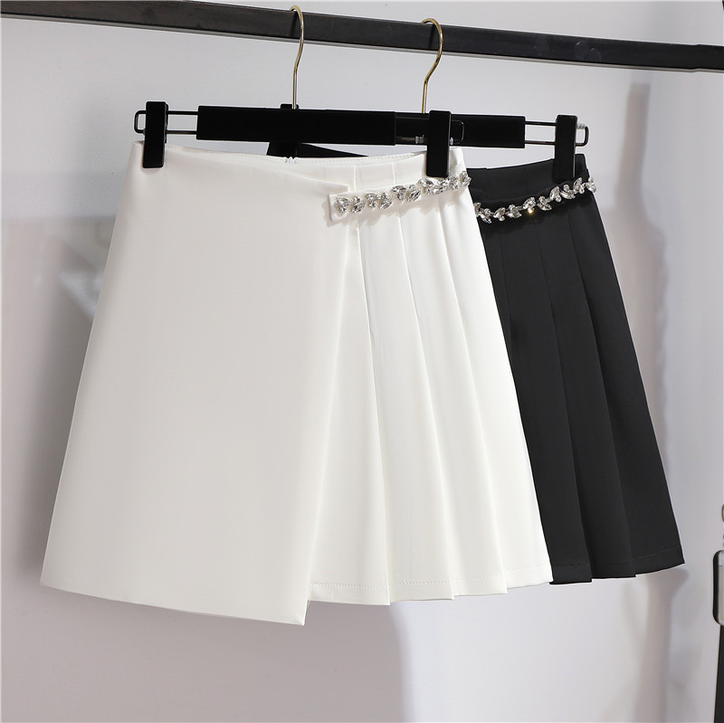 短裙不规则韩版a字裙百褶裙