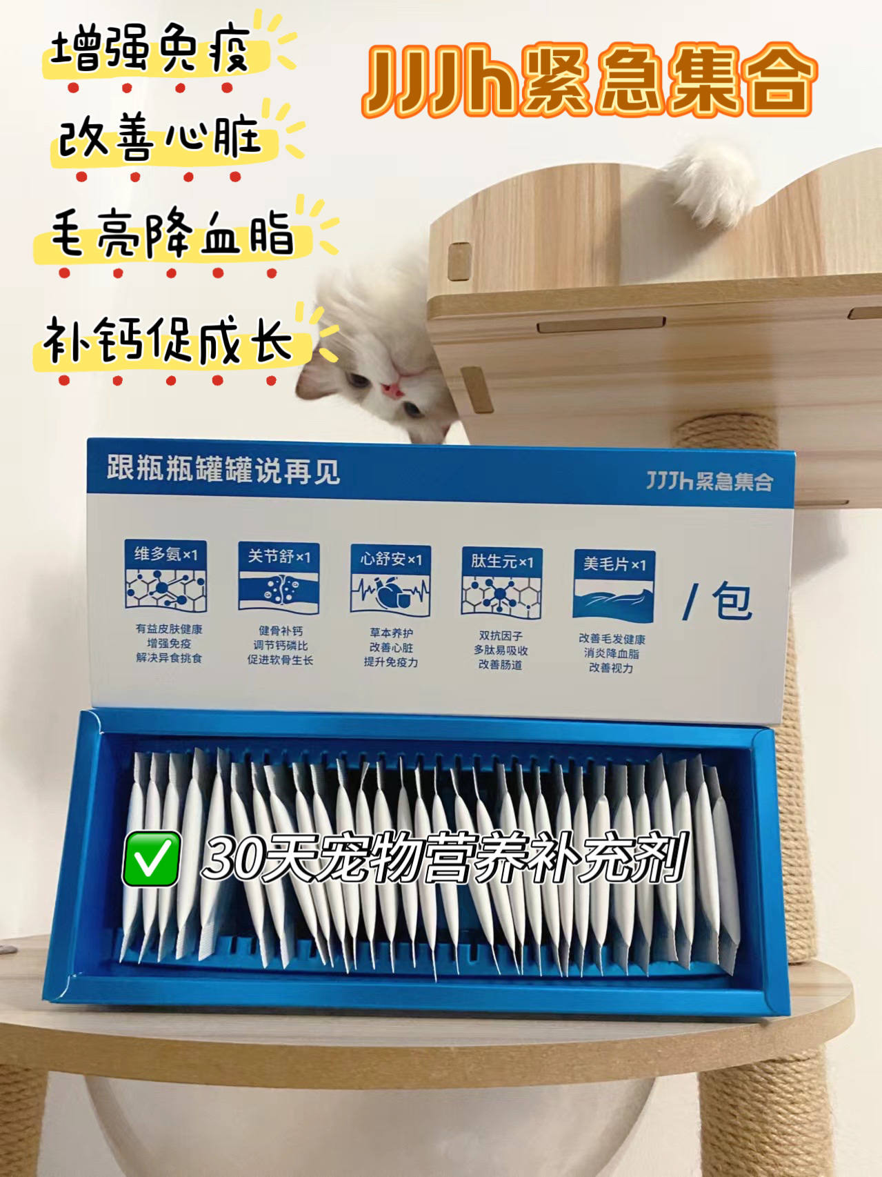 【JJJh紧急集合】每日营养包猫狗保健品美毛|心脏|肠道|关节|免疫