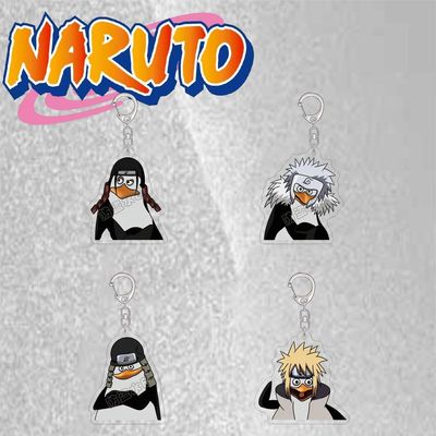 火影忍者周边木叶F4柱间水门马达加斯加企鹅头像亚克力书包小挂件