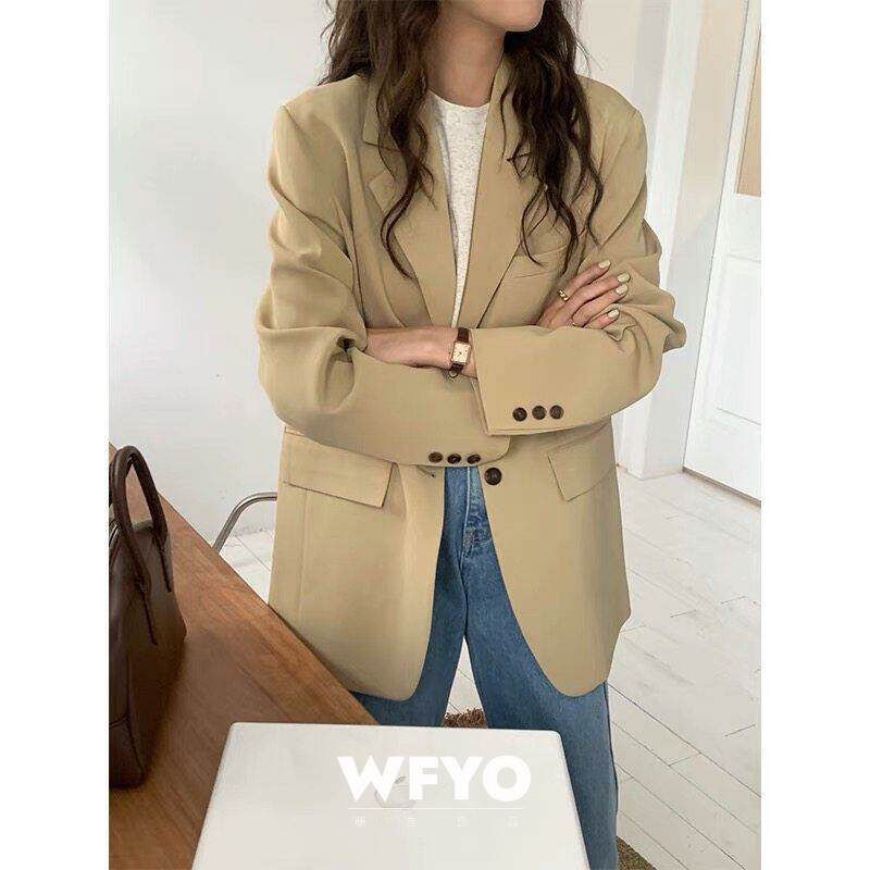 WFYO/2026春秋新款韩版小西装宽松显瘦长袖休闲西服女士外套气质