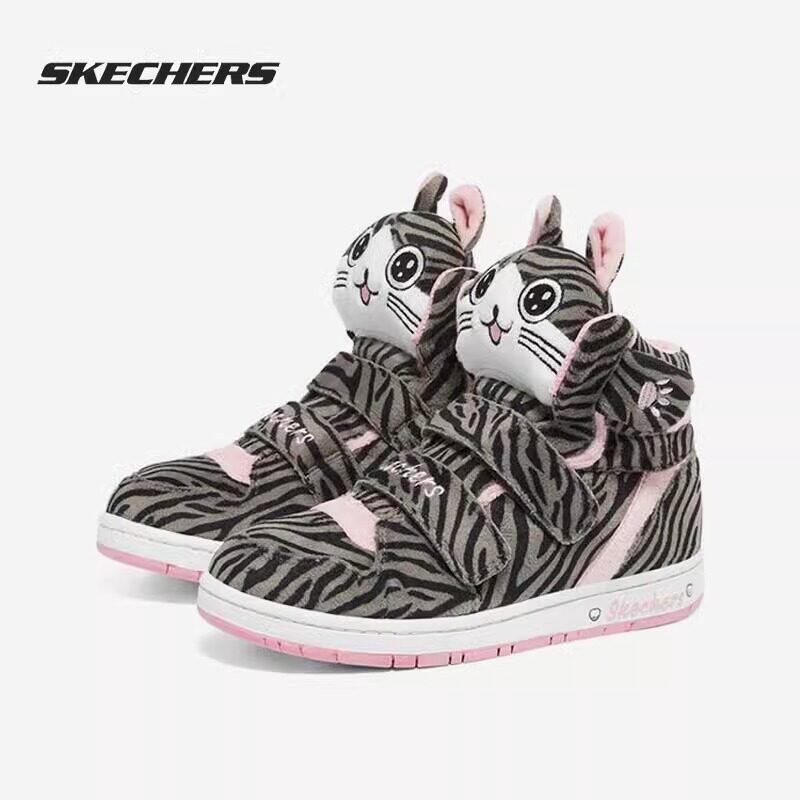 Skechers斯凯奇童鞋时尚大童动物头可爱保暖休闲短靴雪地310998L