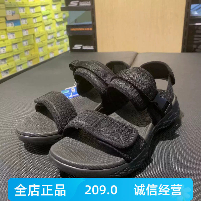 斯凯奇夏季新款女鞋缓震舒适透气超轻魔术贴凉鞋140775