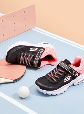 Skechers斯凯奇夏季女童魔术贴舒适运动鞋轻便透气休闲鞋302516L