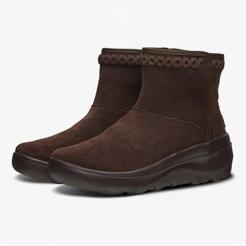 Skechers斯凯奇秋冬新款时尚雪地靴女子复古休闲短筒靴15544