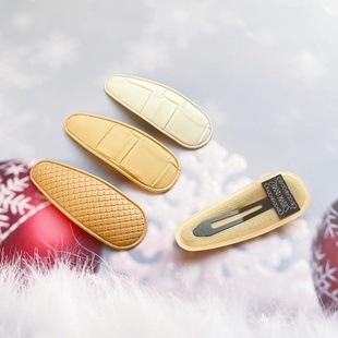 麦芽皮质发夹水滴BB夹韩版发饰发卡女简约刘海侧边夹发饰碎发夹子