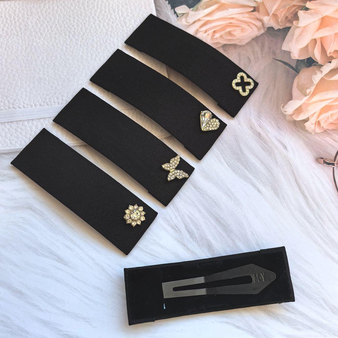 亮钻新品后脑勺黑色边夹简约