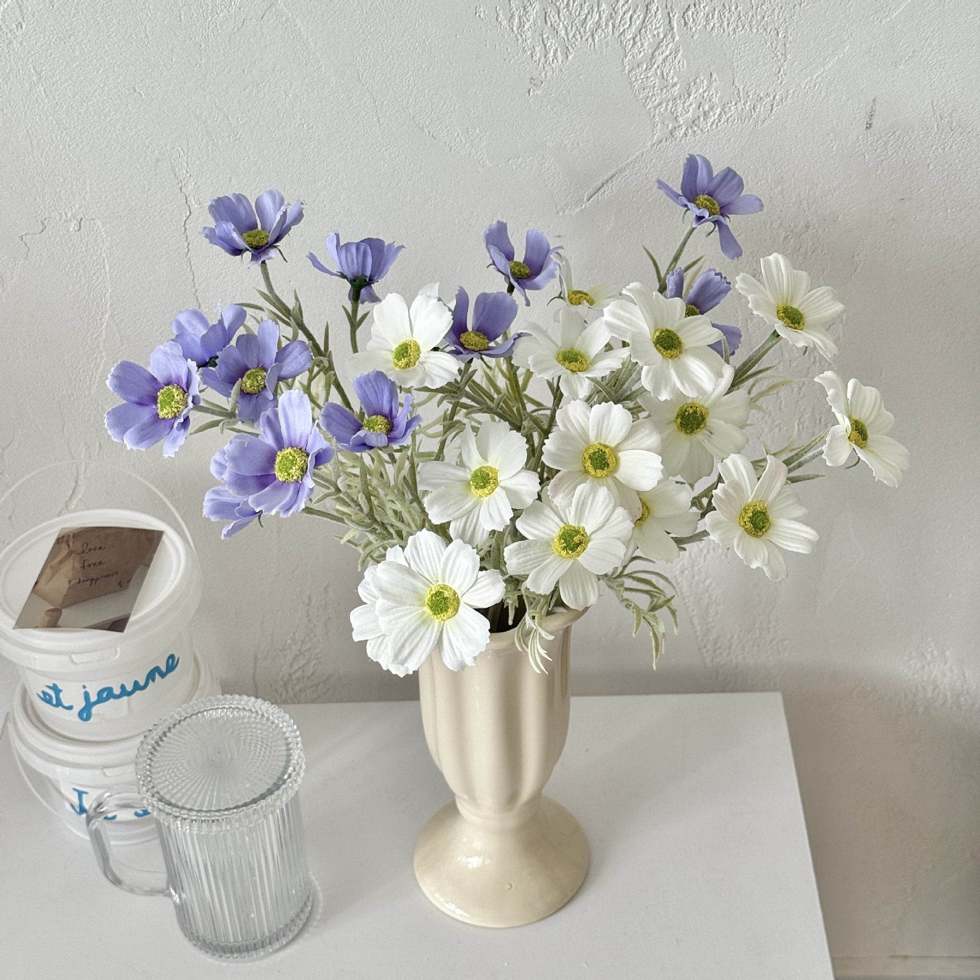 仿真花格桑花波斯菊雏菊花束野花