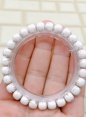 海南星月菩提河豚原生态留白文玩佛珠玉料正月单圈手串男女手链