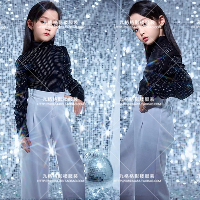 女童T台走秀儿童演出服少儿模特大赛科技风元宇宙酷拍照写真服装