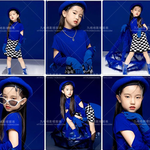 其他女克莱因蓝拍照演出服儿童