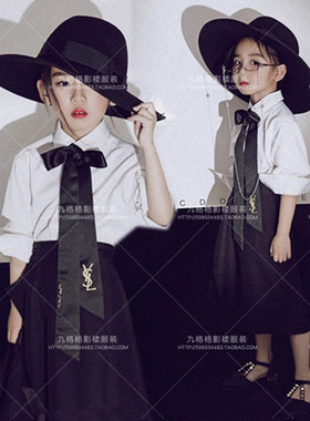 2020新款儿童摄影主题服装个性写真女孩艺术宝宝照日系简约潮童系