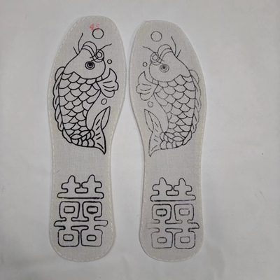包邮半成品加厚网鞋垫割绒鞋垫全套工具加线图案可选联系客服备注