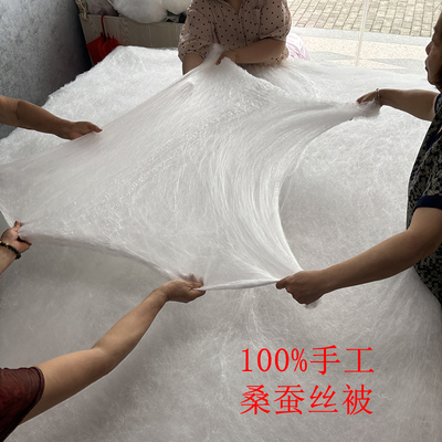 桑蚕丝手工被子本地春蚕丝四季被