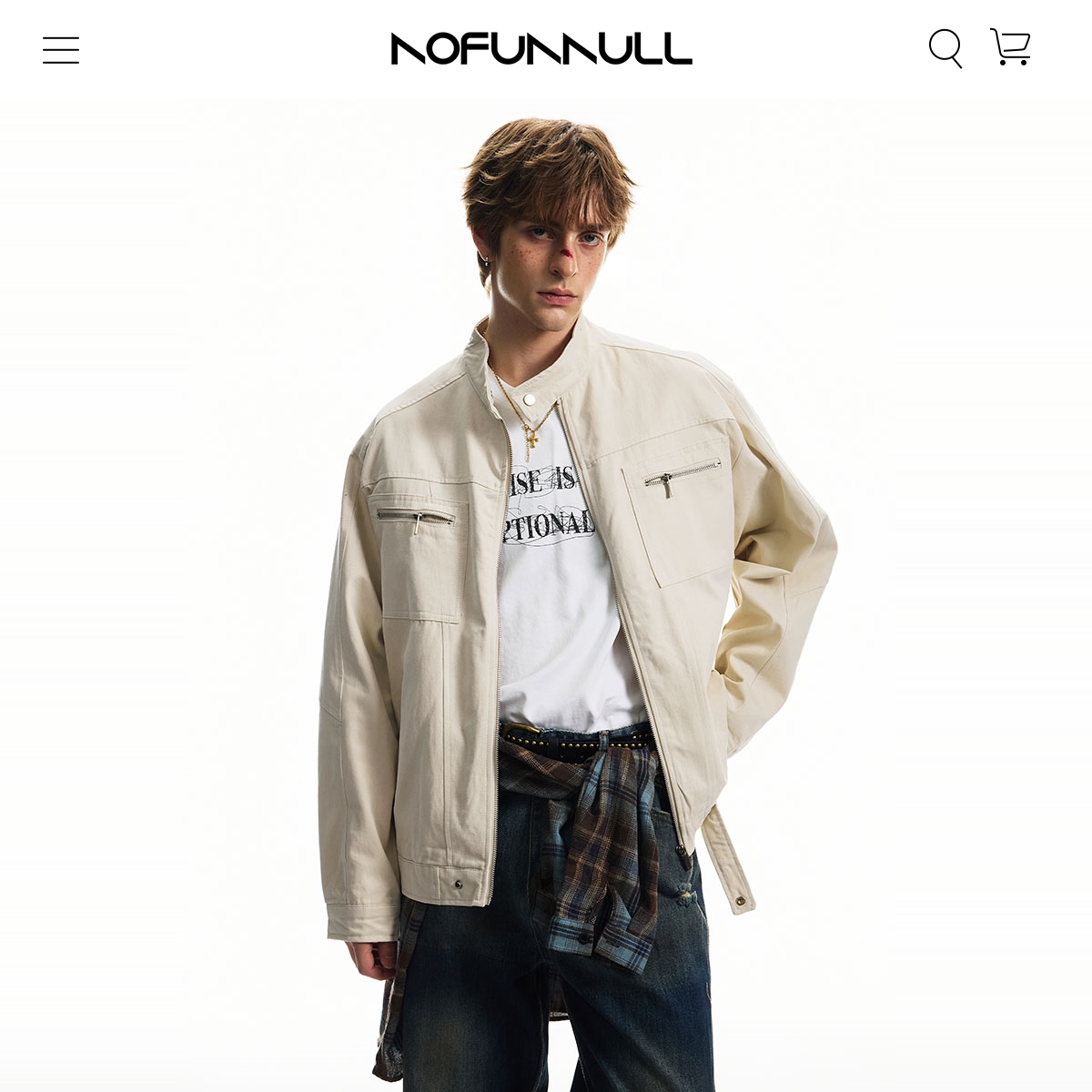 NOFUNNULL美式哈灵顿立领外套