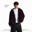 NOFUNNULL 赤兔高定丝绒座山雕狼纹棉衣男冬季复古两面穿皮领夹克