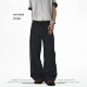 NOFUNNULL 男宽松通勤垂坠压褶长裤 美式 cleanfit立体剪裁休闲西裤