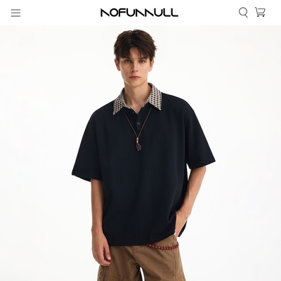 NOFUNNULL假两件高质翻领POLO衫
