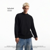 cleanfit高质打底衫 NOFUNNULL280g重磅半高领长袖 T恤男女秋美式 潮