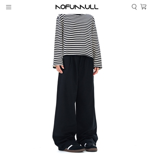 NOFUNNULL 复古莱赛尔垂感休闲裤 男简约通勤直筒高级感西裤 潮 美式