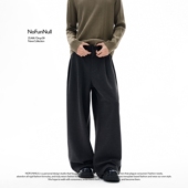 NOFUNNULL cleanfit休闲裤 老钱风垂坠感加厚毛呢西裤 男女秋冬美式