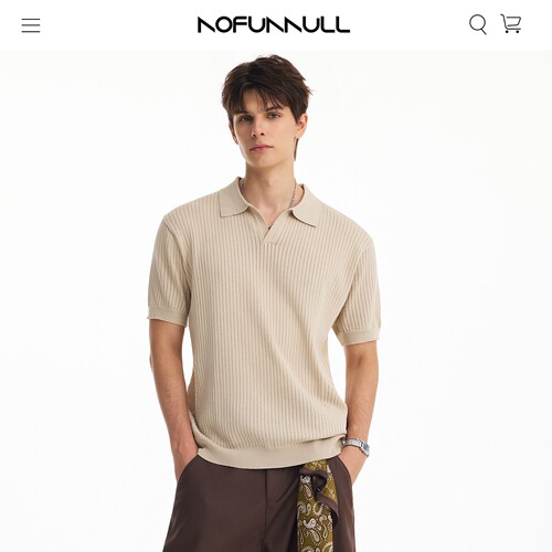 NOFUNNULL老钱风冰丝针织POLO衫