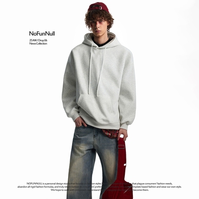 NOFUNNULL重磅400g硬挺连帽卫衣